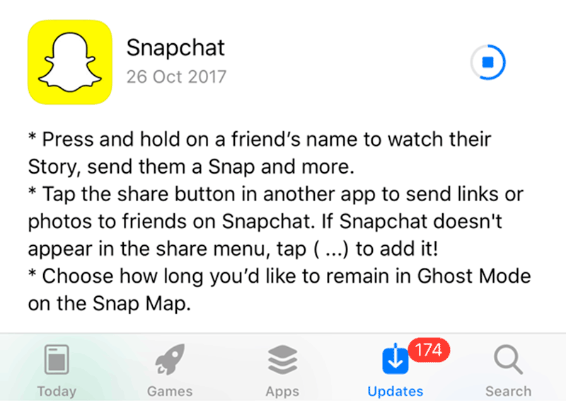Snapchat Update